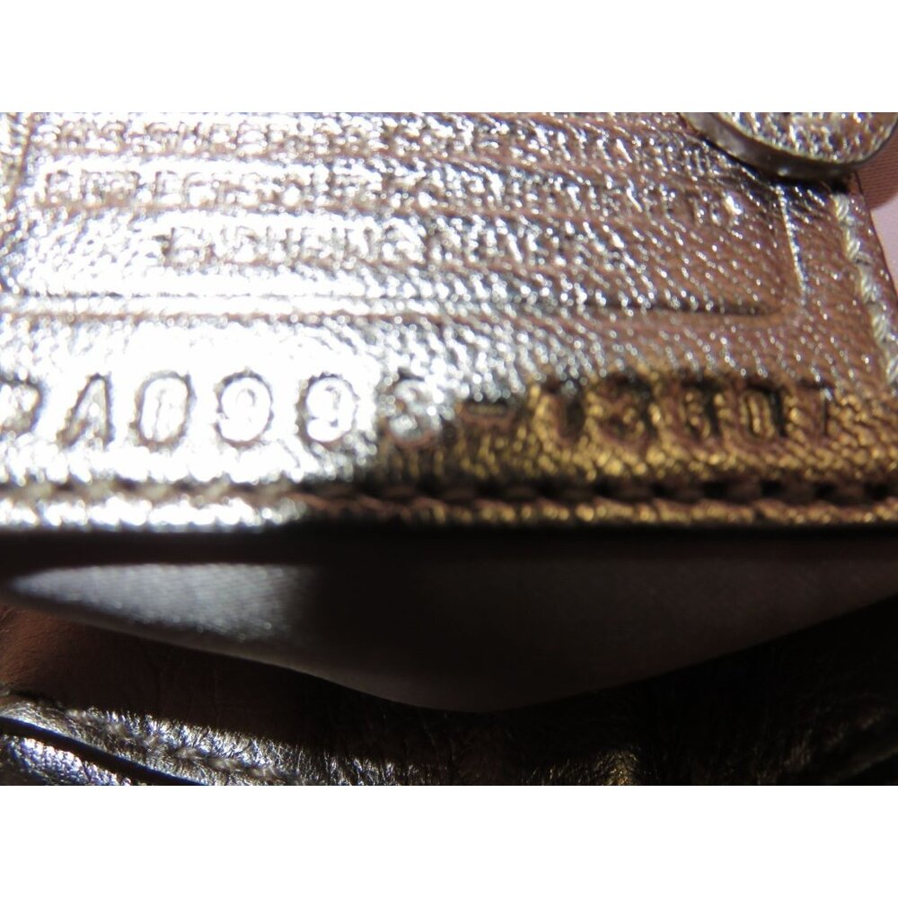 COACH Metallic Rose Gold Embossed C Logo Quilted Leather Satchel Handbag 13607 - Picture 15 of 15